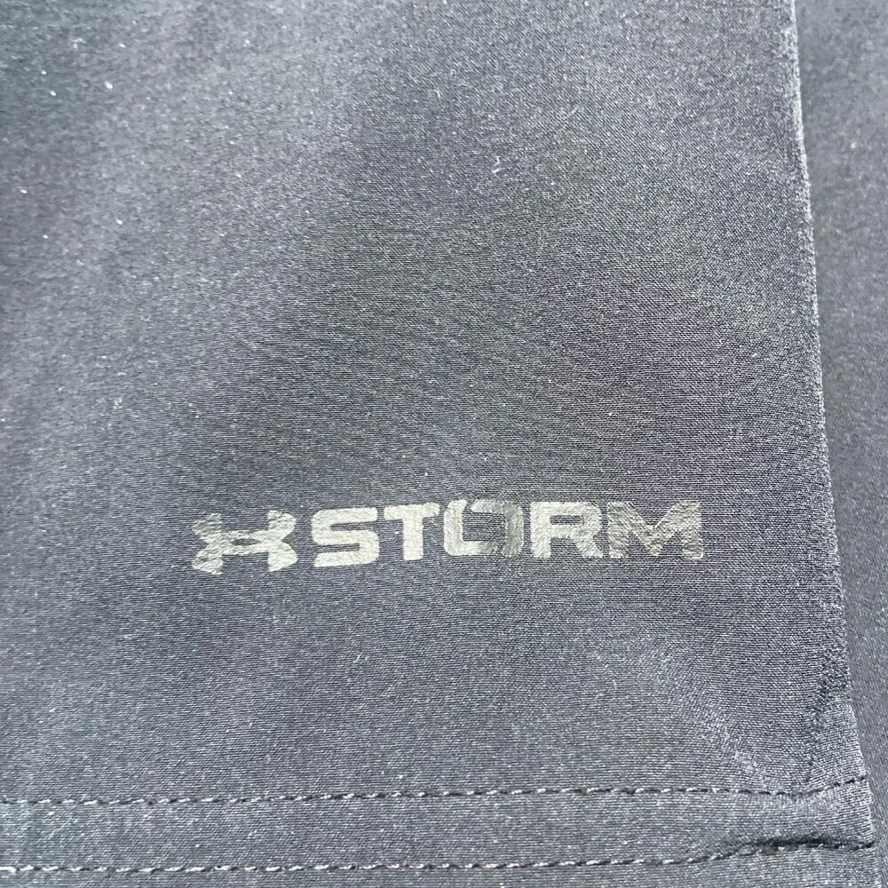Under Armour Storm Rain Jacket Hooded Loose Fit Water-Resistant Black Youth XL